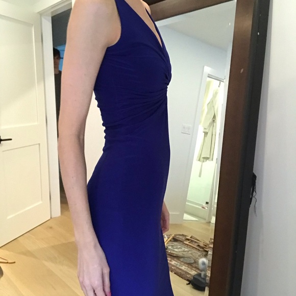 NWOT Jason Matlo (Canadian Designer) Royal Blue Body-Con dress - Picture 2 of 3